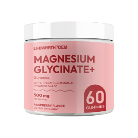 LIFEWORTH Relaxation Support Magnesium Glycinate Gummies with L-Theanine Lemon Balm for Women Men