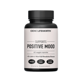 LIFEWORTH Herbal Adaptogens Mood Support Capsules with St. Johns Wort to Helps Calm the Mind and Body
