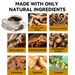 LIFEWORTH Tongkat Ali Maca Ginseng Cordyceps Sinensis Extract Coffee Private Label Energy Herbal Healthy Coffee