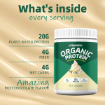 LIFEWORTH Plant Based Pea Protein Powder Meal Replacement Vegan Protein Mass Gainer Weight Gain Milkshake Powder