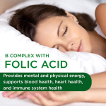 LIFEWORTH Good Quality Vegan Folic Acid Vitamin B Complex Capsules for Energy Support and Immune System