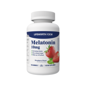 LIFEWORTH Sleep Support 10 mg Melatonin Gummies Strawberry Flavor for Adults