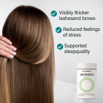 LIFEWORTH Women Hair Growth Capsules Supplements for Visibly Thicker Hair and Scalp Coverage