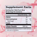 LIFEWORTH Soft Peach Flavor Low Molecular Marine Collagen Peptides Jelly Stick with Vitamins Hyaluronic Acid