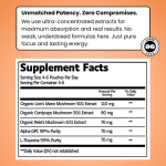 LIFEWORTH  Lion's Mane Mushroom Pouches Can Fresh Mint Flavor for Nootropic and Energy