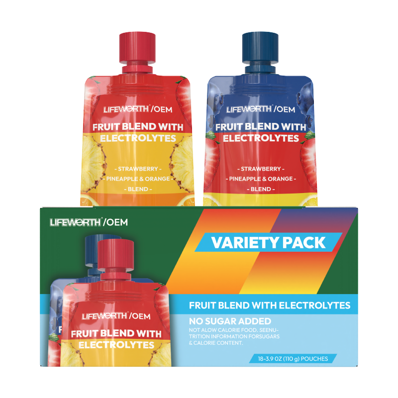 LIFEWORTH Variety Pack Active Fruit Blend Snacks with Electrolytes Vitamin a C E