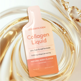 LIFEWORTH On-the-Go Hydrolyzed Collagen Peptides Liquid Drink with Biotin and Vitamin C