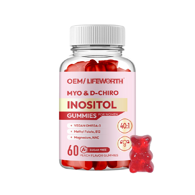 LIFEWORTH 40 1 Ratio Myo-Inositol & D-Chiro Inositol Gummies for Women Female Health & Wellness