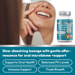 LIFEWORTH Oral Health Probiotics Effervescent Lozenge Tablets for Mouth Bad Breath Treatment
