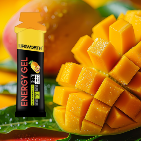 LIFEWORTH Mango Strawberry Flavor Energy Gel Supports Quick Carbohydrates and Electrolytes