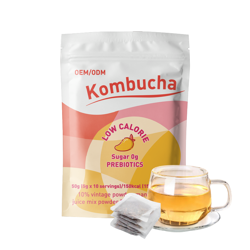 LIFEWORTH Probiotics Hydration Drink Mango Instant Kombucha Tea Powdered Beverage Mix Sticks