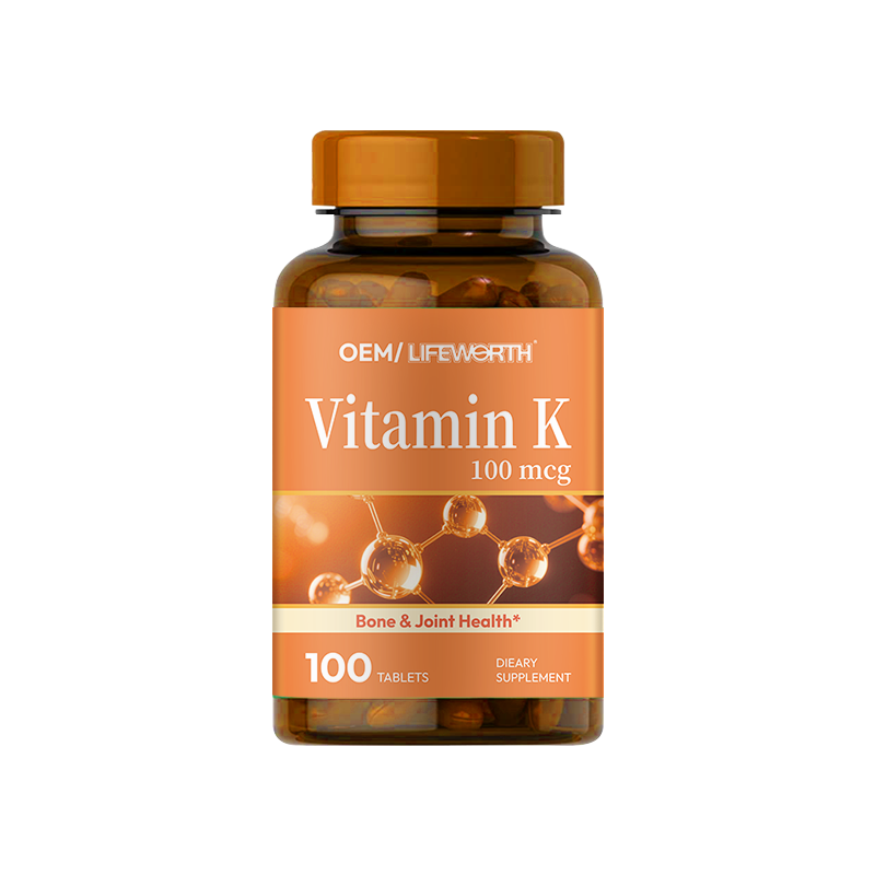 LIFEWORTH Premium Vitamin K Dietary Supplement for Bone Join Health 100 Tablets
