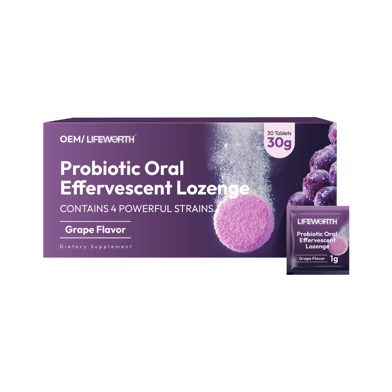 LIFEWORTH Supports Teeth Gums Health Oral Probiotics Micro-Effervescent Lozenges Tablets Sugar-Free