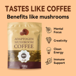 LIFEWORTH Chaga Extract Organic Instant Mushroom Coffee Powder Bag Blend Wholesale