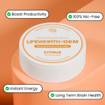 LIFEWORTH  Lion's Mane Mushroom Pouches Can Fresh Mint Flavor for Nootropic and Energy
