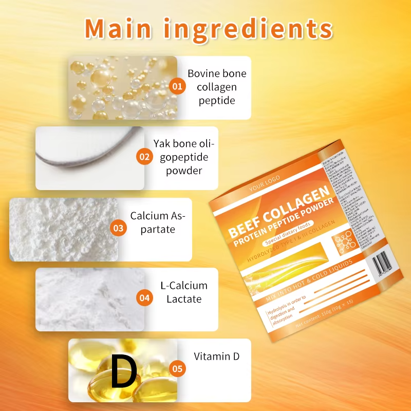 Collagen Peptide Powder Factory - OEM Cow Bone Calcium Support