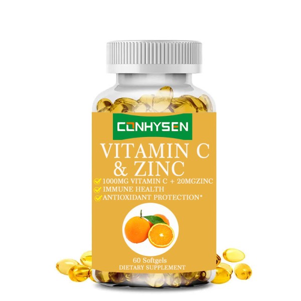 Vitamin C Softgel Factory - OEM Vitamin C Zinc 1000mg 20mg Immune