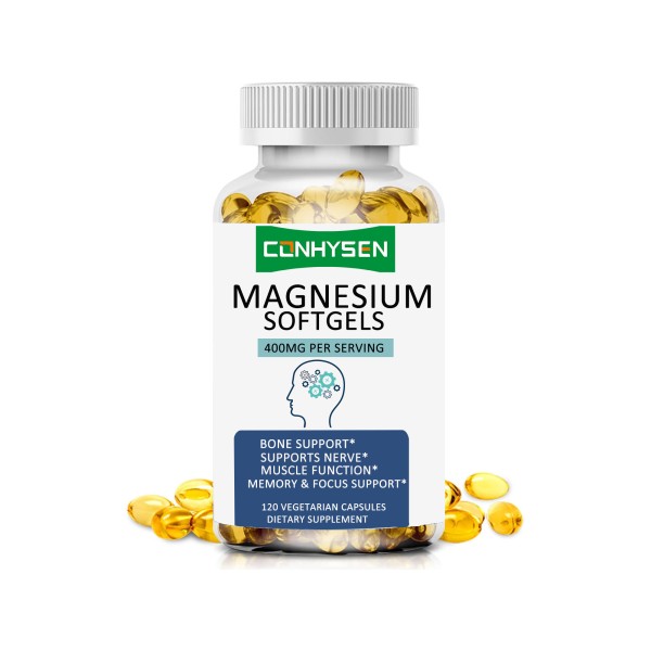 Magnesium Softgel Supplier - OEM 120-Softgels Citrate Glycinate Malate