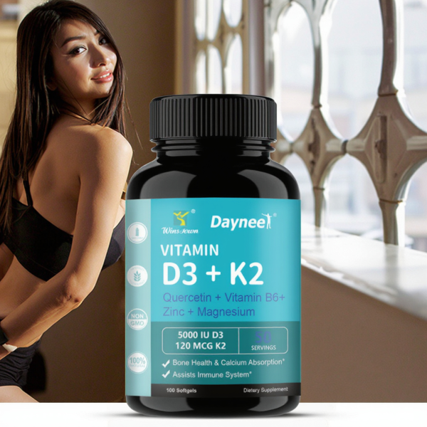 Calcium Capsules Factory - OEM Herbal Bone Strength D3 K2 Magnesium