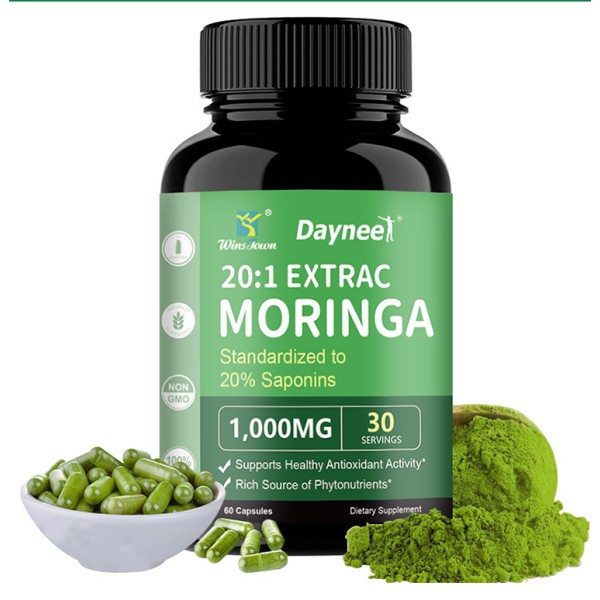 Moringa Capsules Supplier - Winstown Antioxidant Non-GMO Gluten Free
