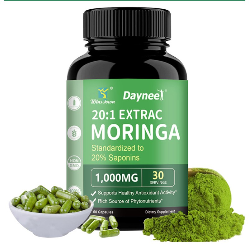 Moringa Capsules Supplier - Winstown Antioxidant Non-GMO Gluten Free