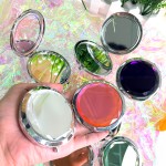 Vanity Mirror Supplier - Low Moq Foldable Irregular Dual Side Magnifying Mirror