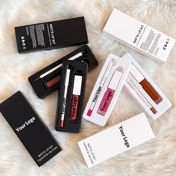 Lip Kit Supplier - Sample Size Custom logo Makeup Set Lipstick Lipliner Set