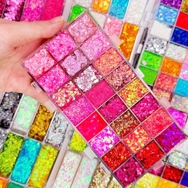 Glitter Gel Eyeshadow Manufacturer - Halloween Sparkling Metallic 24 Colors Gel