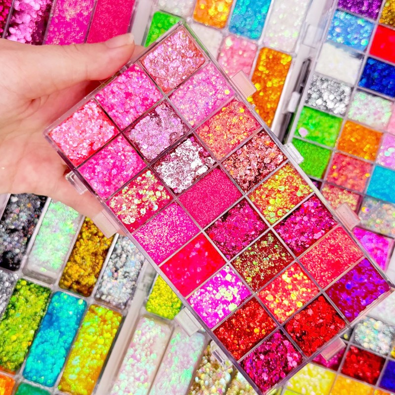 Glitter Gel Eyeshadow Manufacturer - Halloween Sparkling Metallic 24 Colors Gel