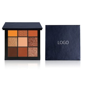 Eyeshadow Palette Supplier - Customized 9 Color Pigmented Orange Eyeshadow Palette