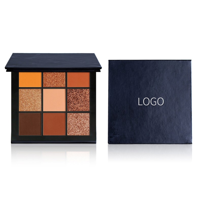 Eyeshadow Palette Supplier - Customized 9 Color Pigmented Orange Eyeshadow Palette