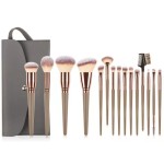 Makeup Brush Set Factory - Custom Logo Vegan Wood Handle Nylon Bristles Brush