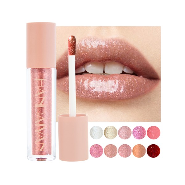 Lip Gloss Manufacturer - 10 Colors Metallic Pearlescent Lip Glaze Waterproof