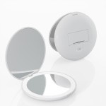 Table Makeup Mirror Supplier - Pink Round Desktop Adjustable Rotating Small