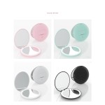 Table Makeup Mirror Supplier - Pink Round Desktop Adjustable Rotating Small