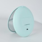 Table Makeup Mirror Supplier - Pink Round Desktop Adjustable Rotating Small