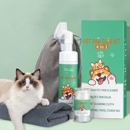 Paw Cleaner Set Manufacturer - Custom Logo Organic Paw Balm Foam Moisturizer Set