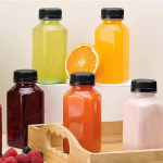 Juice Bottles Manufacturer - 8oz 10oz 16oz Reusable PET Plastic Juice Bottles