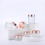 Cosmetic Jar Manufacturer - Hot Sale 50ml 60ml Rose Gold Lid Cream Glass Jar