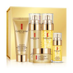 Skincare Set Manufacturer - Gold Caviar Repairing Essence Five Piece Nourishing