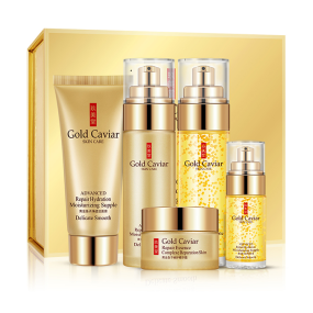 Skincare Set Manufacturer - Gold Caviar Repairing Essence Five Piece Nourishing