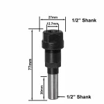 Router Bit Extension Factory - 1/4" 8mm 12mm 1/2" Shank Rod Converter Collet