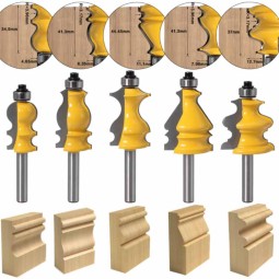 Router Bit Set Manufacturer - 5 Bit Casing & Base Molding 8mm Shank