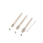 Diamond Grinding Burrs Manufacturer - 5pcs 3mm Shank Long Olive Shape Carving Bits
