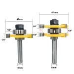 Router Bit Set Manufacturer - 3pcs Tongue and Groove Finger Joint 8mm Shank