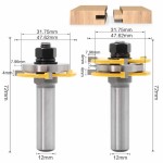 Router Bit Set Supplier - 2pcs Tongue and Groove 8 X 4mm 1/2" Shank