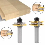 Router Bit Set Supplier - 2pcs Tongue and Groove 8 X 4mm 1/2" Shank