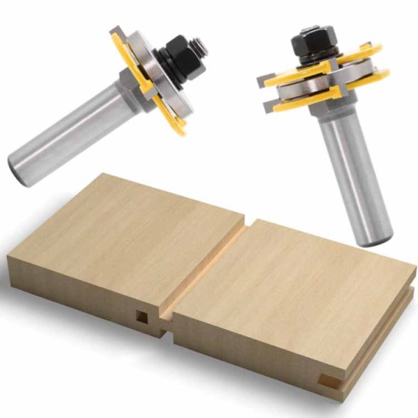 Router Bit Set Supplier - 2pcs Tongue and Groove 8 X 4mm 1/2" Shank