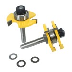 Router Bit Set Manufacturer - 3pcs Tongue and Groove Finger Joint 8mm Shank