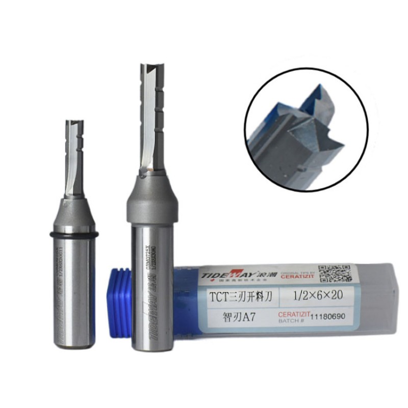 Milling Cutter Factory - Tideway TCT 3 Flute 1/2" Shank Straight Tungsten Carbide